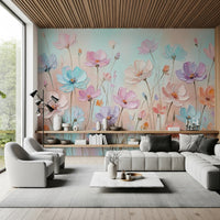 3D effect floral oil painting wall wallpaper, GD8444
