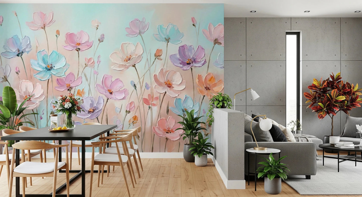 Bright spring flower wallpaper mural for home, GD8444