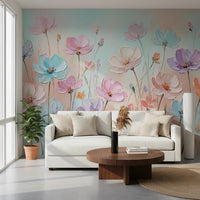 Bold floral garden wall decor for playrooms, GD8444