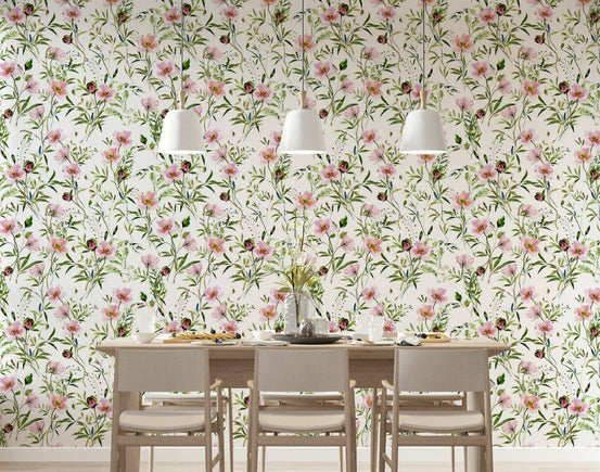 Wildflower meadow artwork wallpaper for walls exquisite Blossom Hues., GD7179