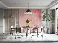A contemplative floral pattern wallpaper mural for a feature wall.