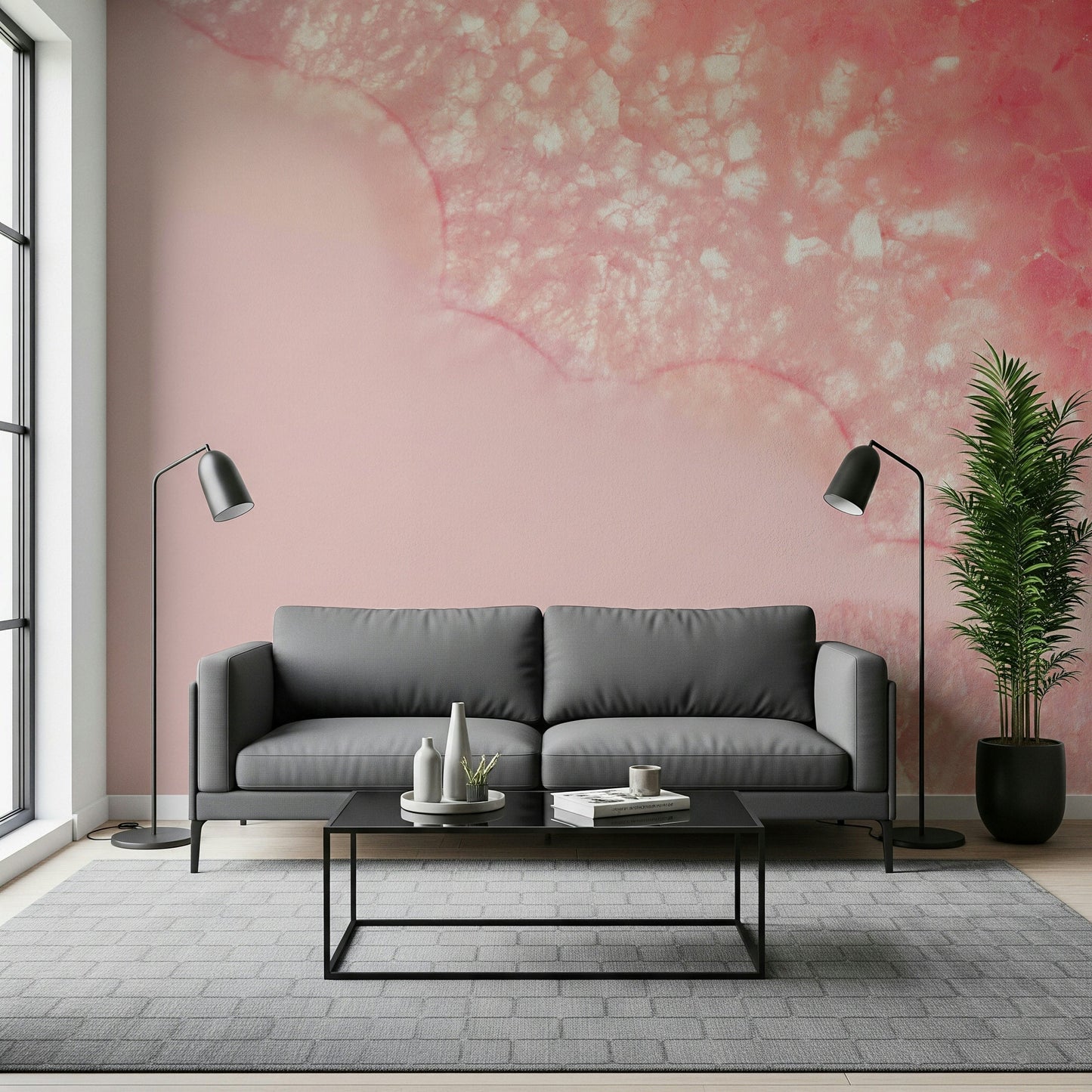 A serene tranquil flower wall mural for your decor.