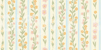Elegant pink and yellow flower wallpaper wall mural.