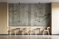 Blossom Vista Japanese floral wallpaper, serene and elegant