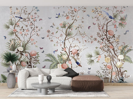 Blossoms Colorful Floral Wallpaper Mural A528
