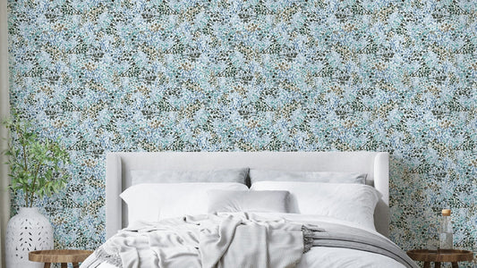Hand-painted abstract wall mural

