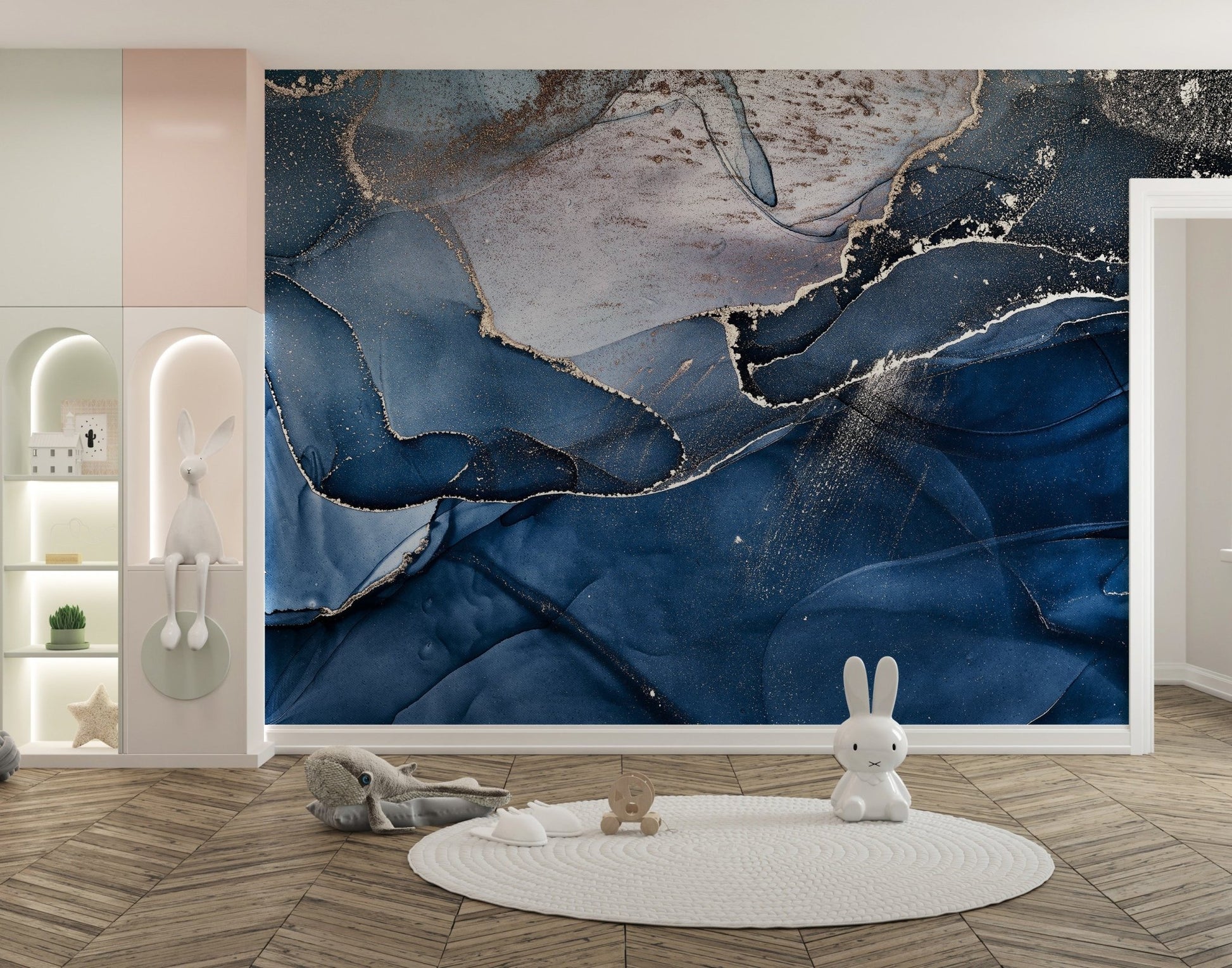 blue alcohol ink colors wallpaper for walls