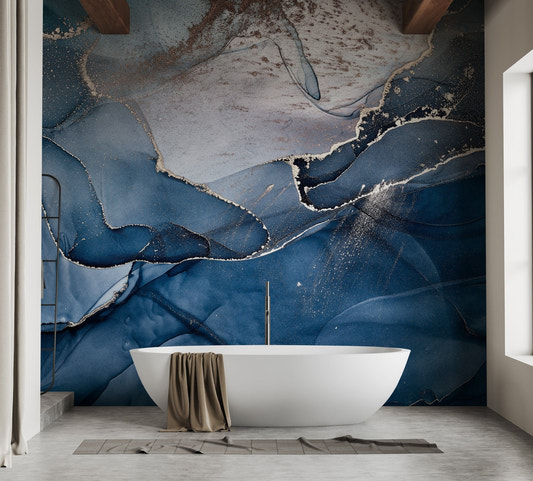 Blue Alcohol Ink Colors Wallpaper Murals - Giffywalls