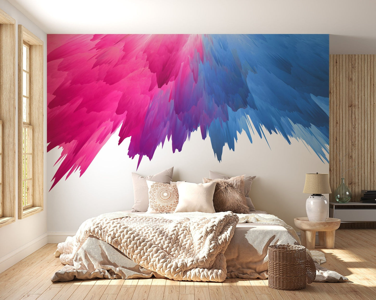 Color Rainbow Splash Wall Wallpaper Murals - Giffywalls