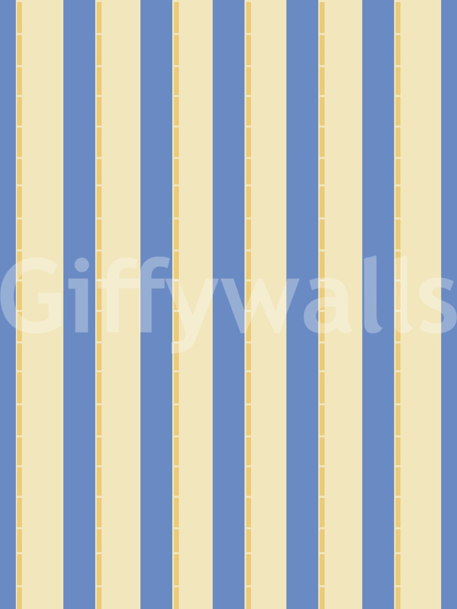 Blue and yellow Candy stripes Wallpaper⁠