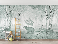 Blue Bear King Wallpaper Murals - Giffywalls