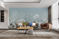 Modern blue flower wall decor
