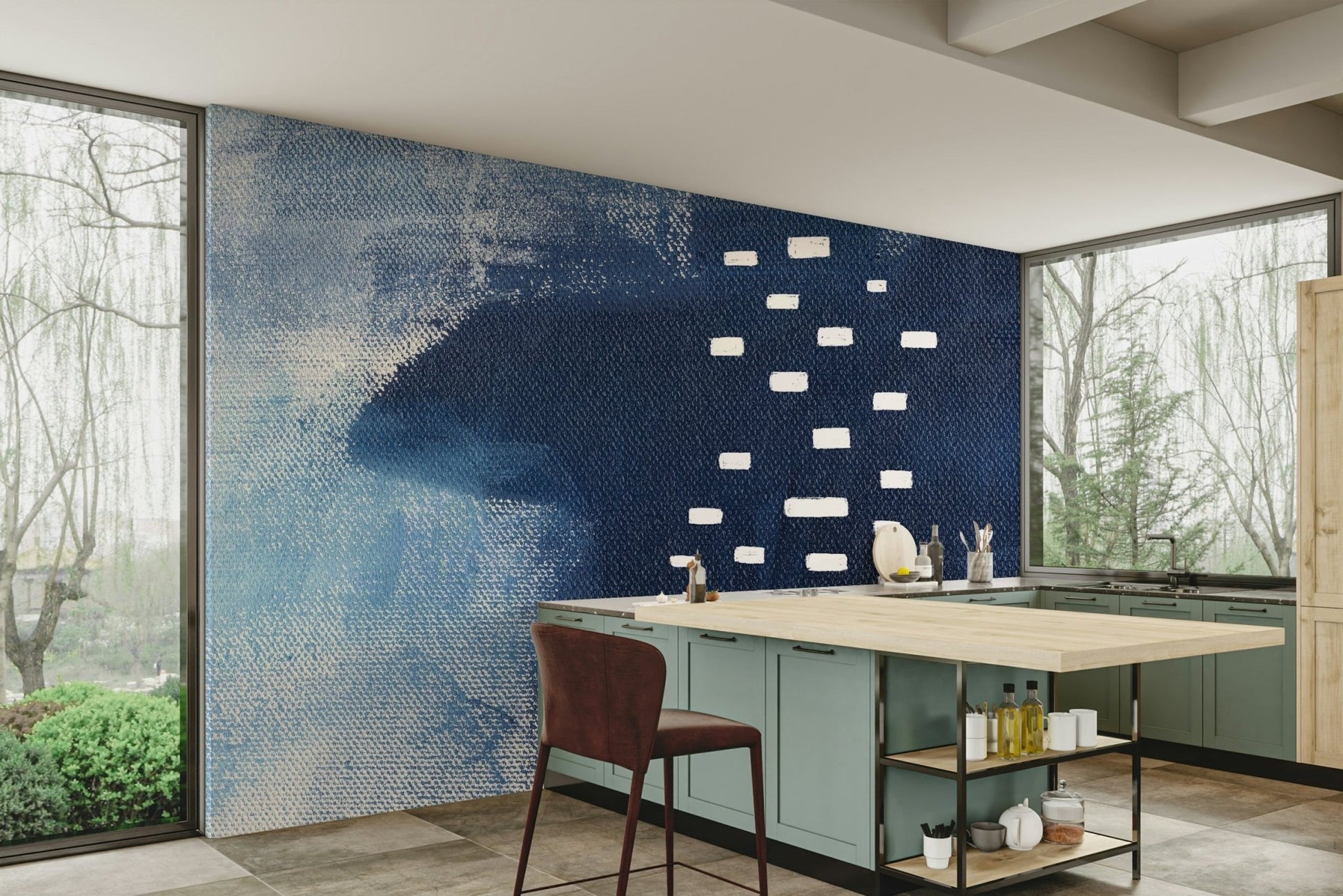 A classic abstract block wallpaper for walls.

