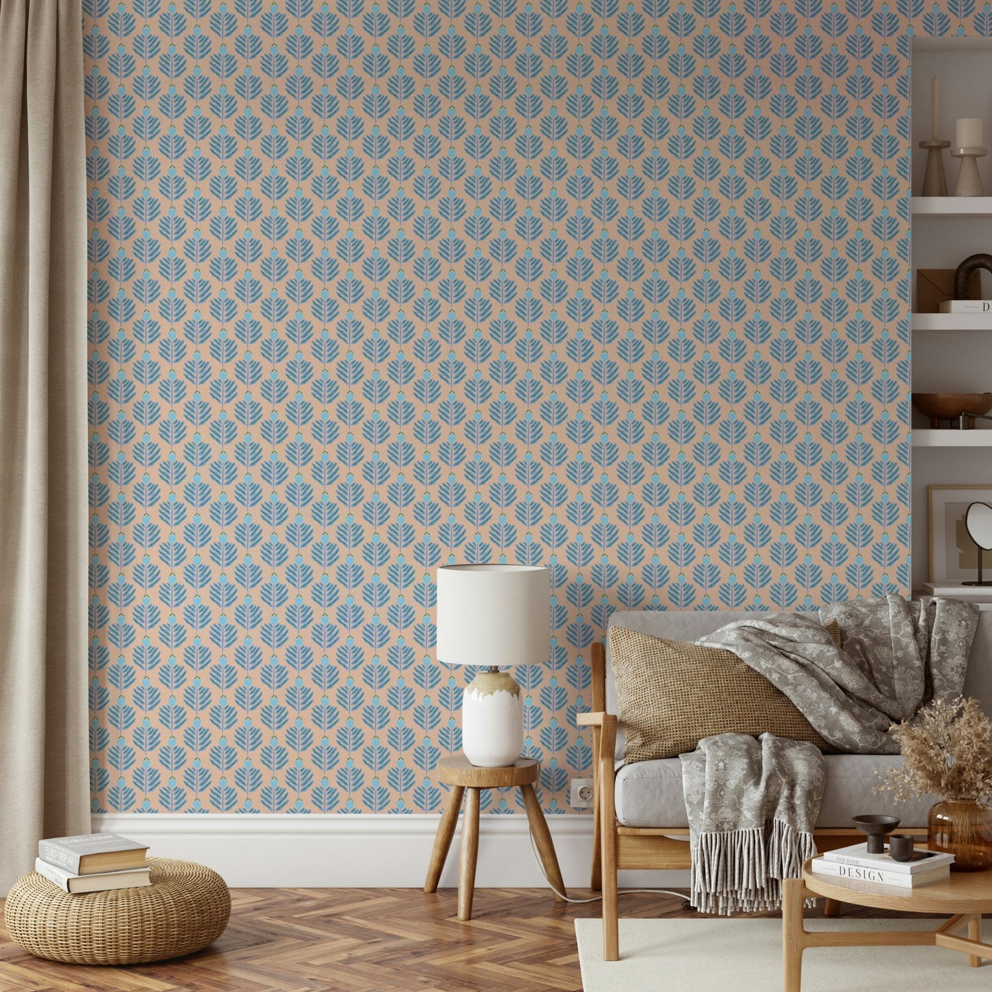 Cool blue jungle wallpaper for walls

