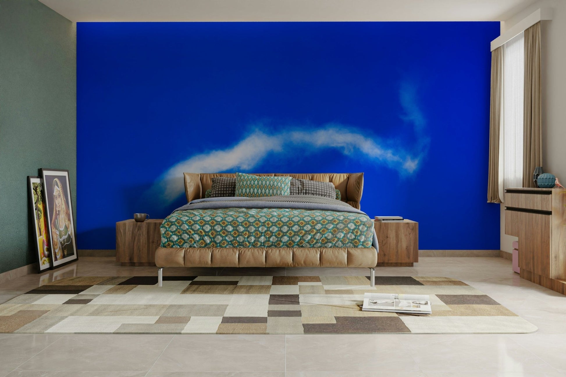 A contemplative cloudscape wallpaper mural for a feature wall.

