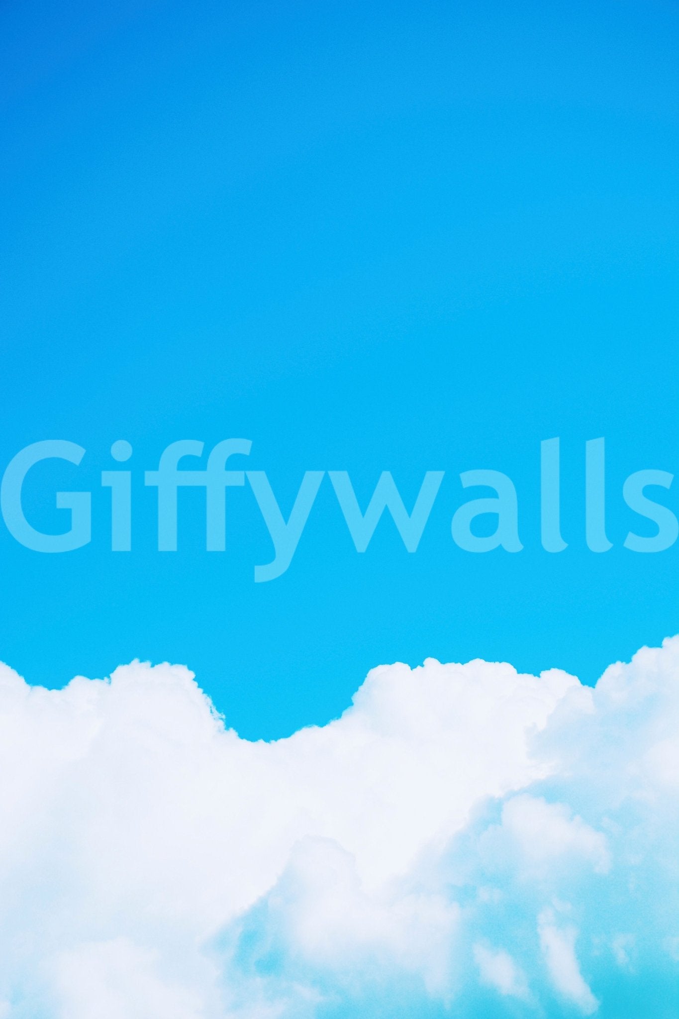 Big blue fills the upper sky over a cloud bank, a Blue Clouds I wall mural GD4846
