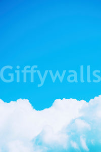 Big blue fills the upper sky over a cloud bank, a Blue Clouds I wall mural GD4846
