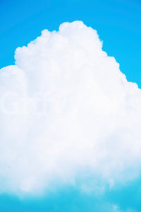 Daylight blue holds a tall cloud in the center, a sky wall mural GD4845
