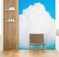 Powder blue meets clean white in this Blue Clouds III wall mural GD4845
