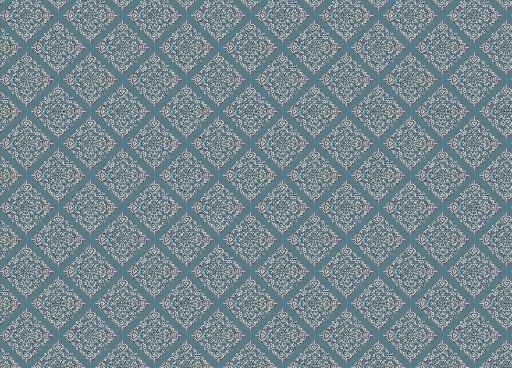 Blue Damask Peel and Stick Wallpaper Mural