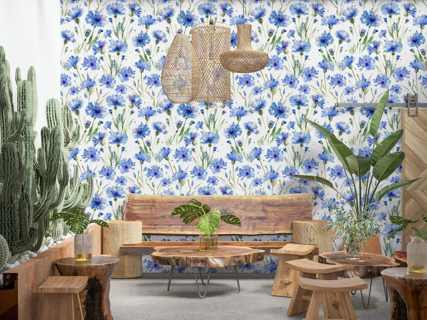 Blue Cornflower Dream Wallpaper⁠