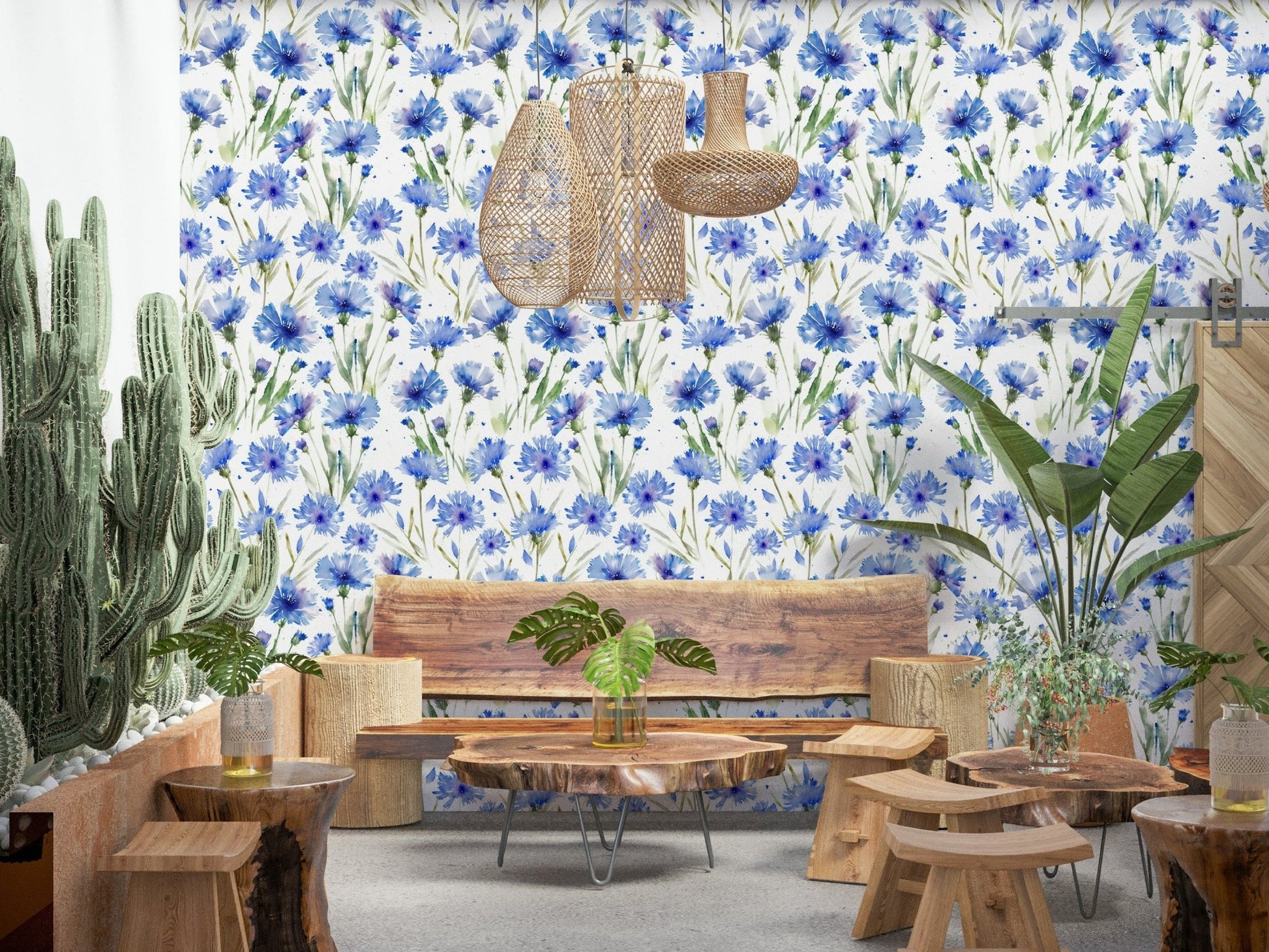 Blue Cornflower Dream Wallpaper⁠