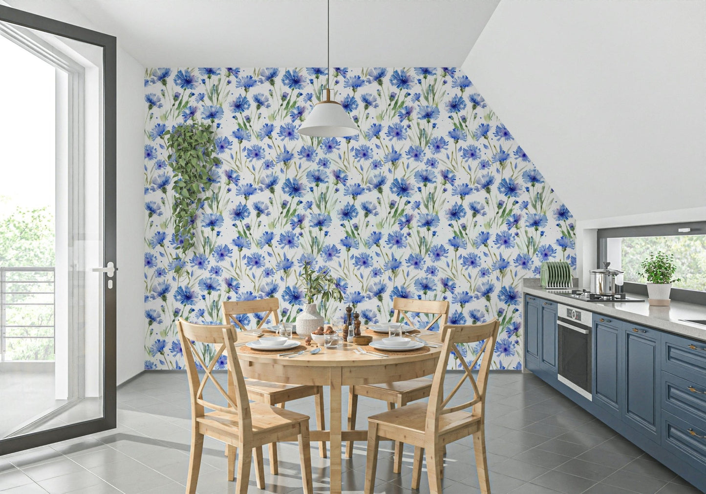 Blue Cornflower Dream Wallpaper⁠
