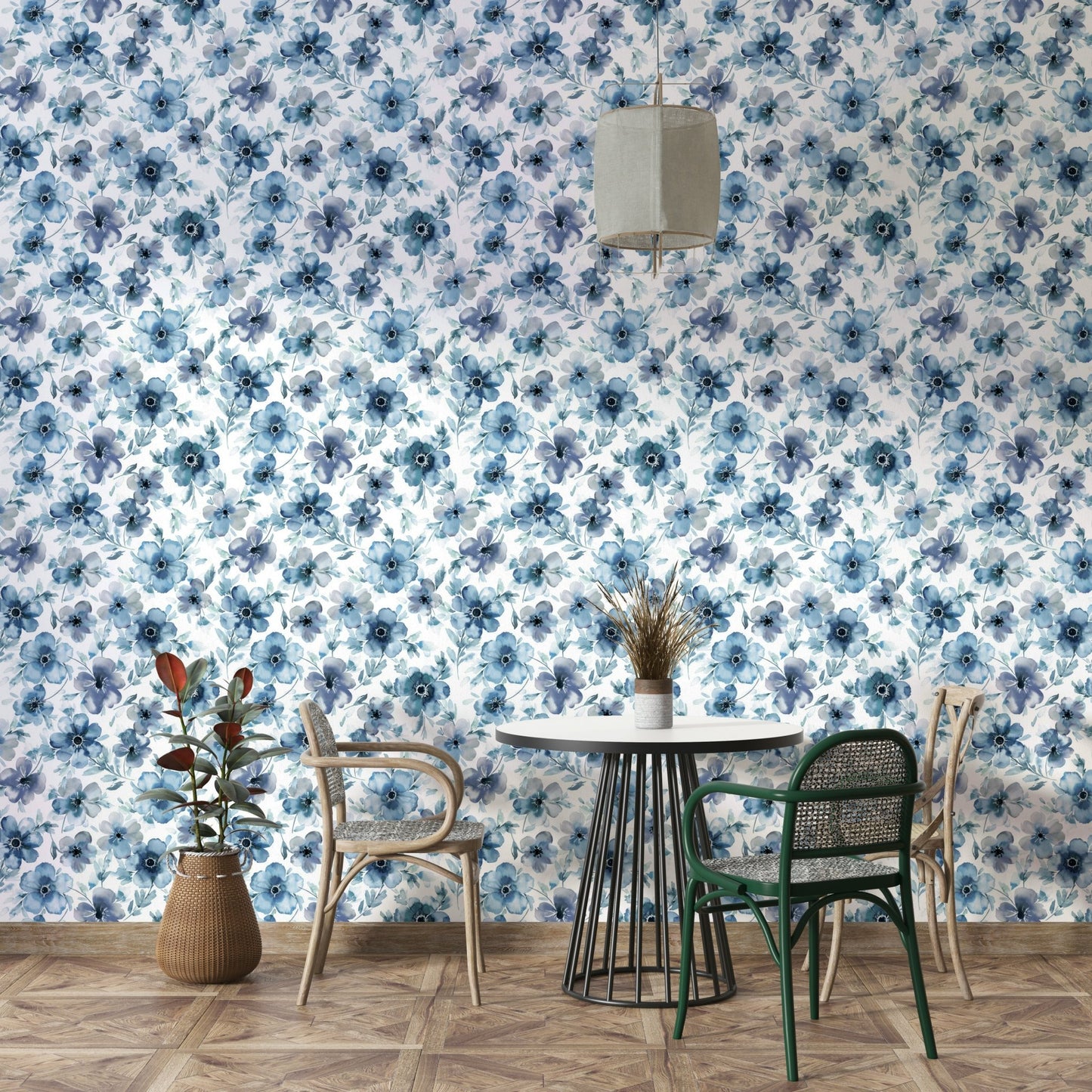 Peaceful flower wallpaper design

