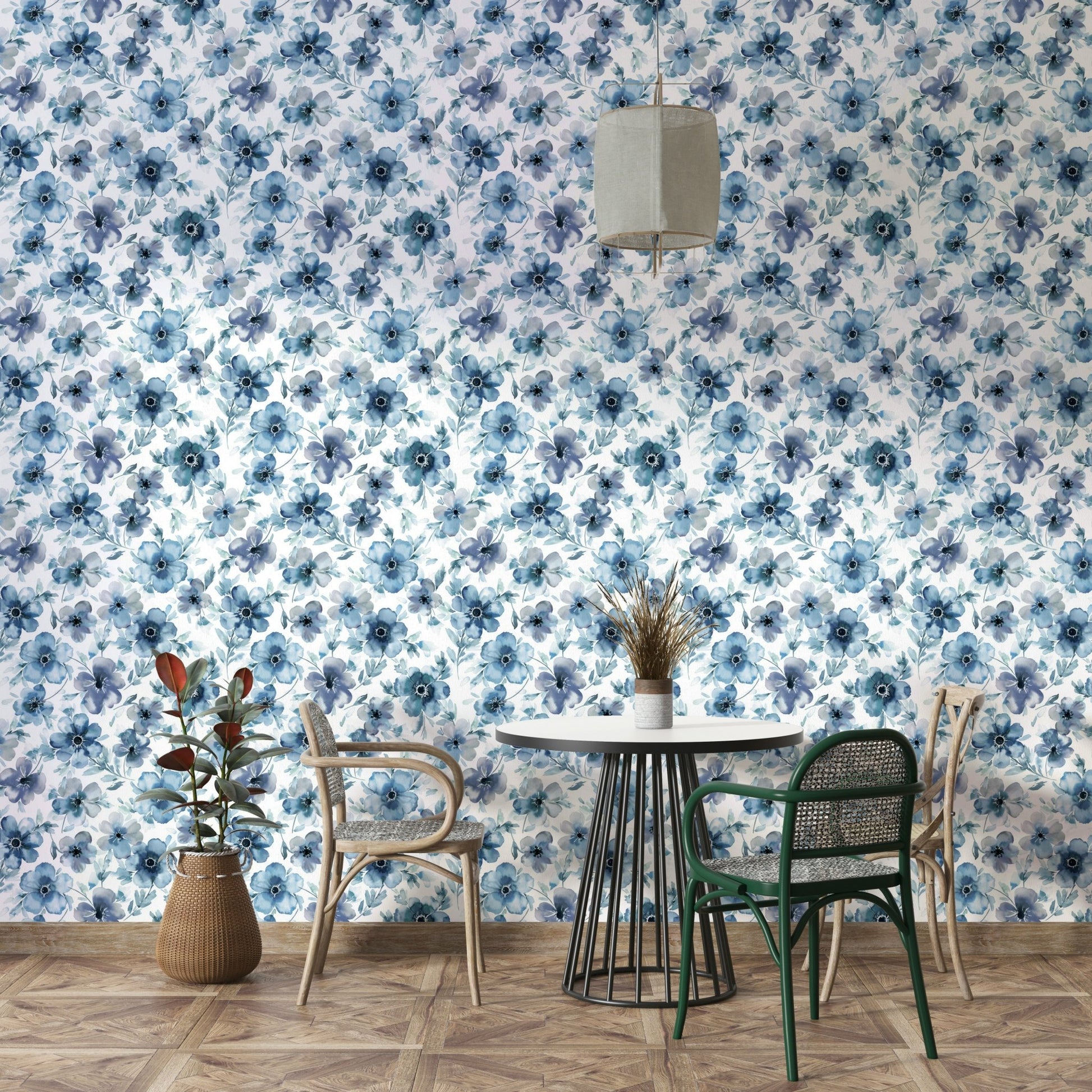 Peaceful flower wallpaper design

