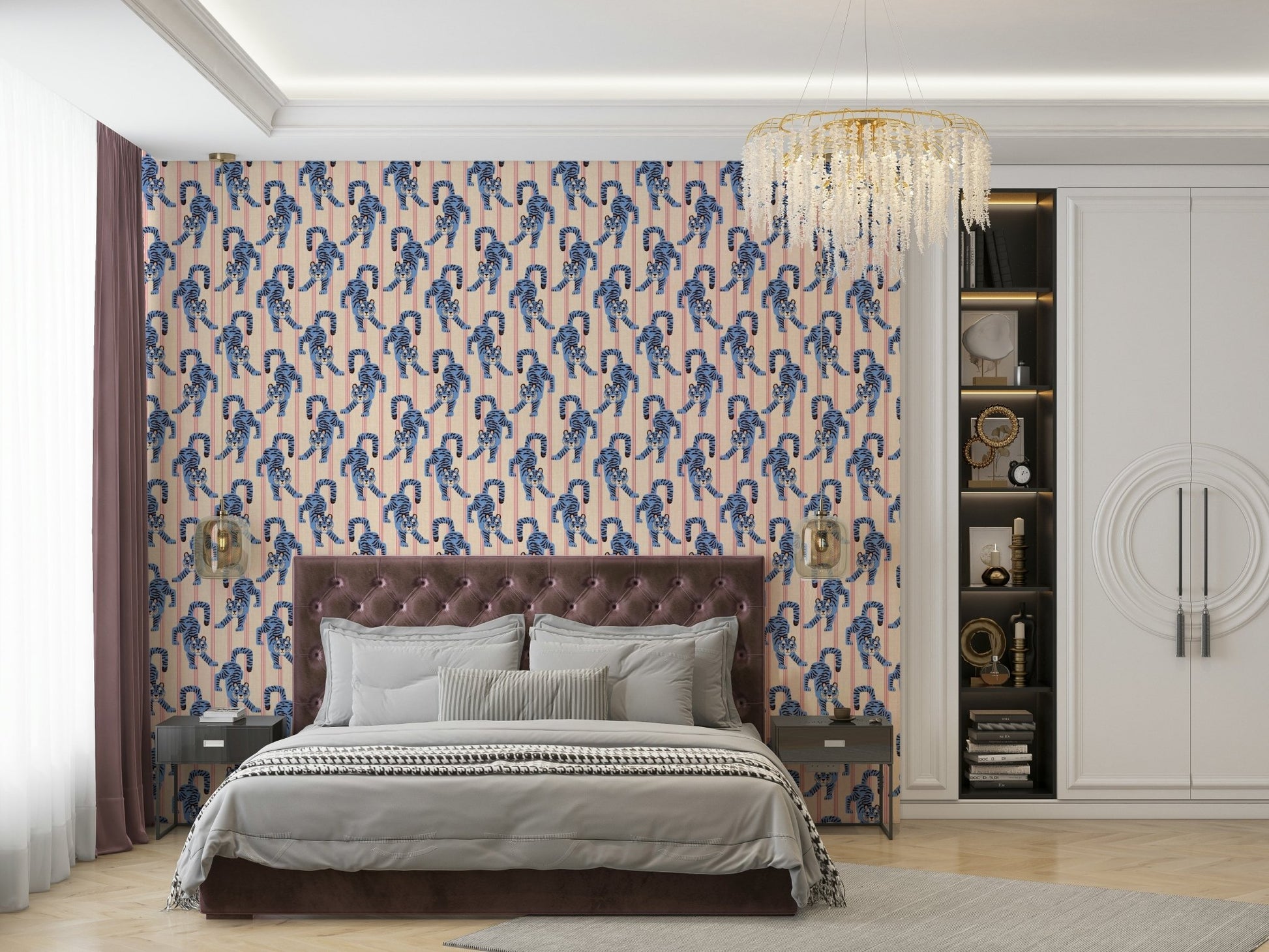 Stylish jungle-inspired wallpaper texture


