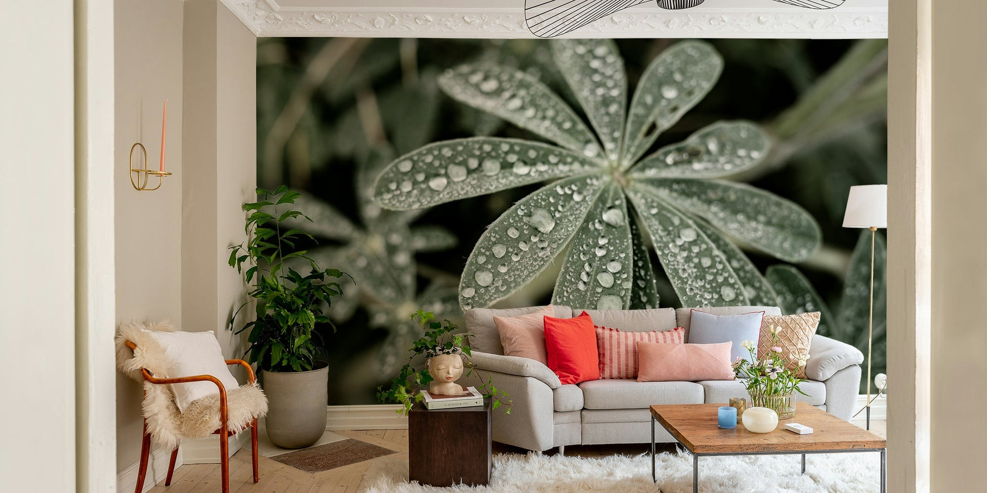 A tranquil wildflower wall mural for your decor., GD4773