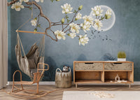 Blue moon wallpaper mural