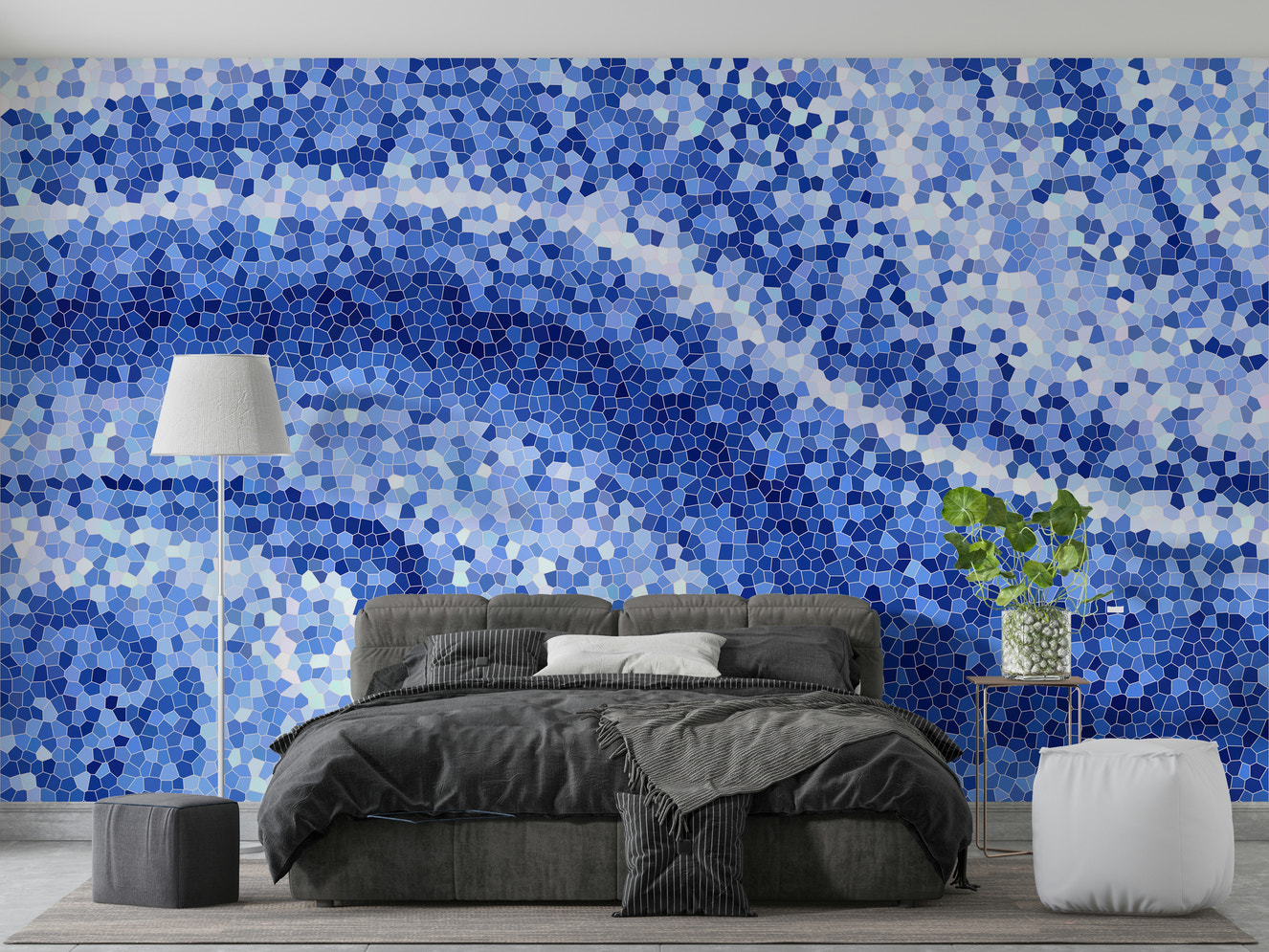 A captivating and tranquil wall mural.
