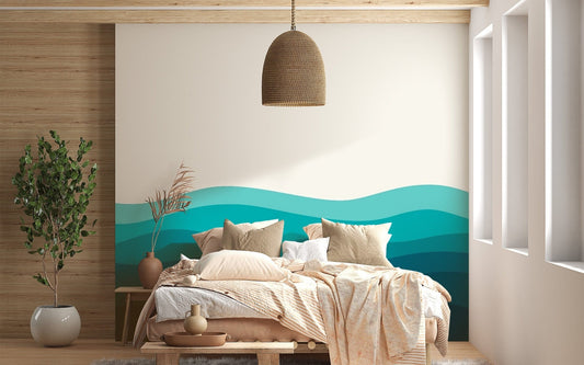 Majestic blue ocean waves
