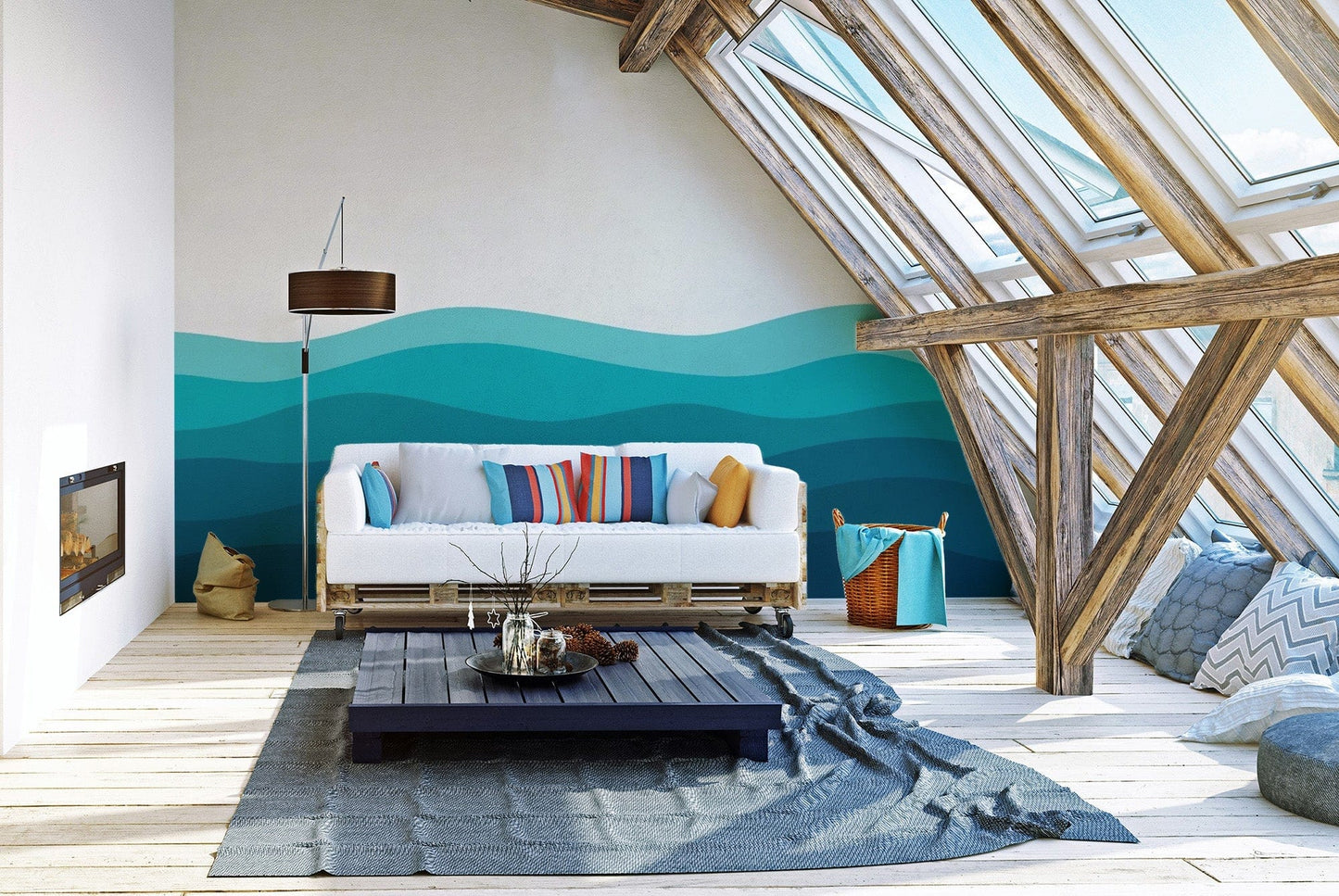 Coastal wave wall art
