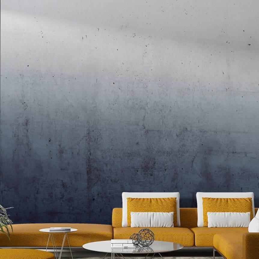 Blue Ombre on Concrete Wall Mural
