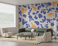 Hallway styled in Organic Flow wall mural with soft abstract forms, GD9316