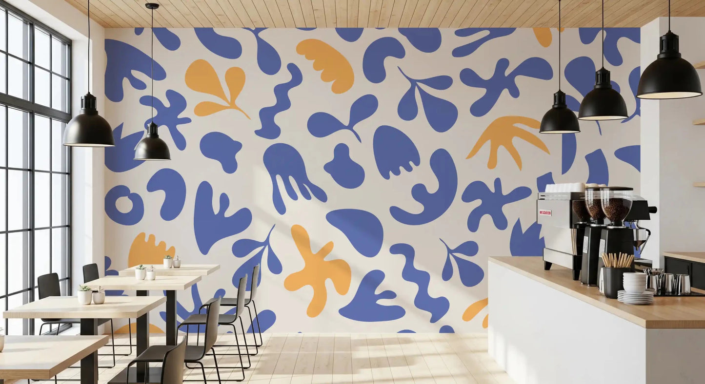 Playful abstract surface from Organic Flow wall mural pattern, GD9316