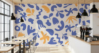 Playful abstract surface from Organic Flow wall mural pattern, GD9316