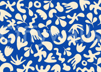 High-contrast abstract styling in Blue Flow wall mural art