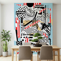 A beautiful blue pearl abstract wallpaper mural with subtle texture.