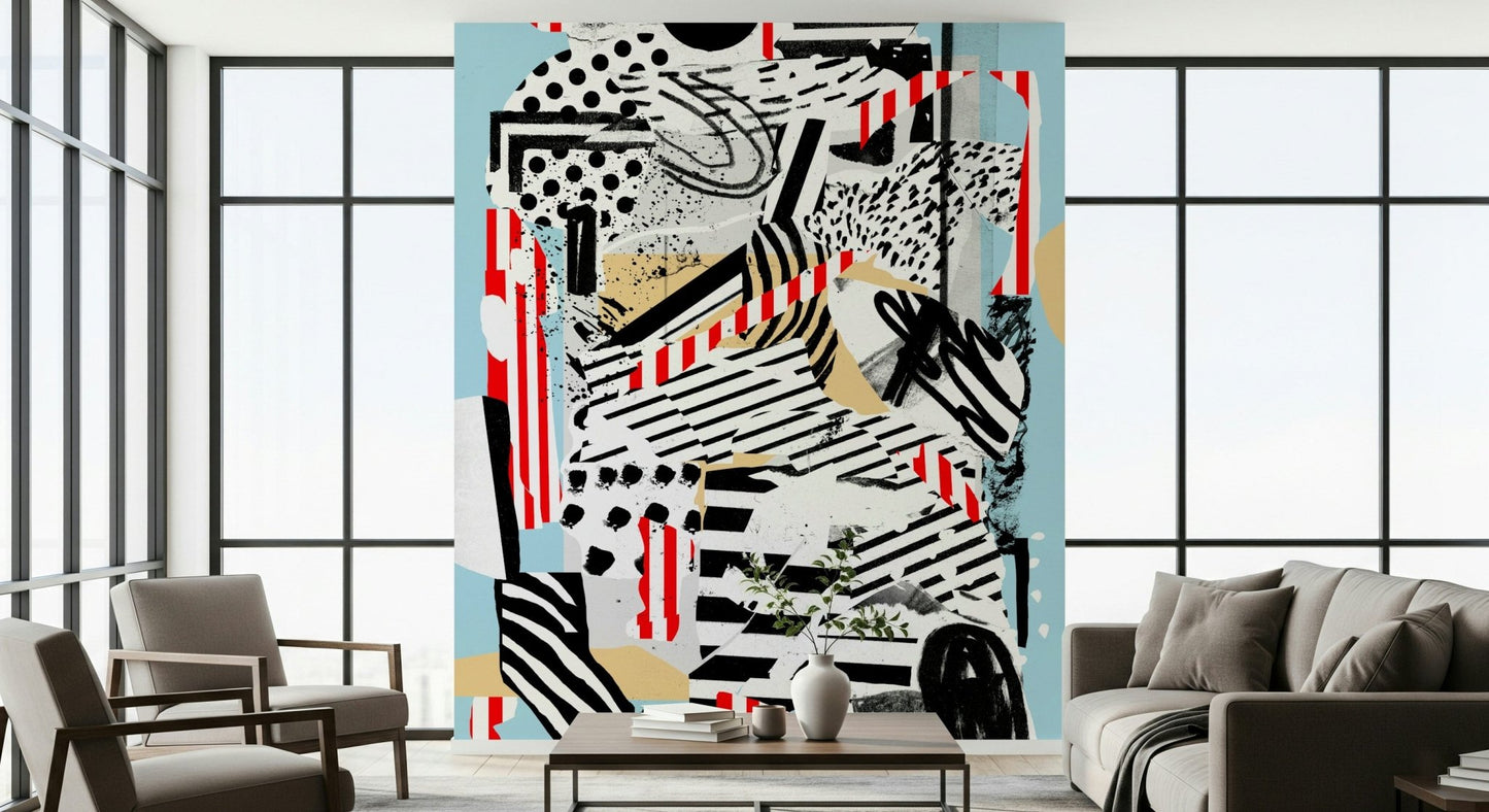 A serene flowing design wall mural for your decor.