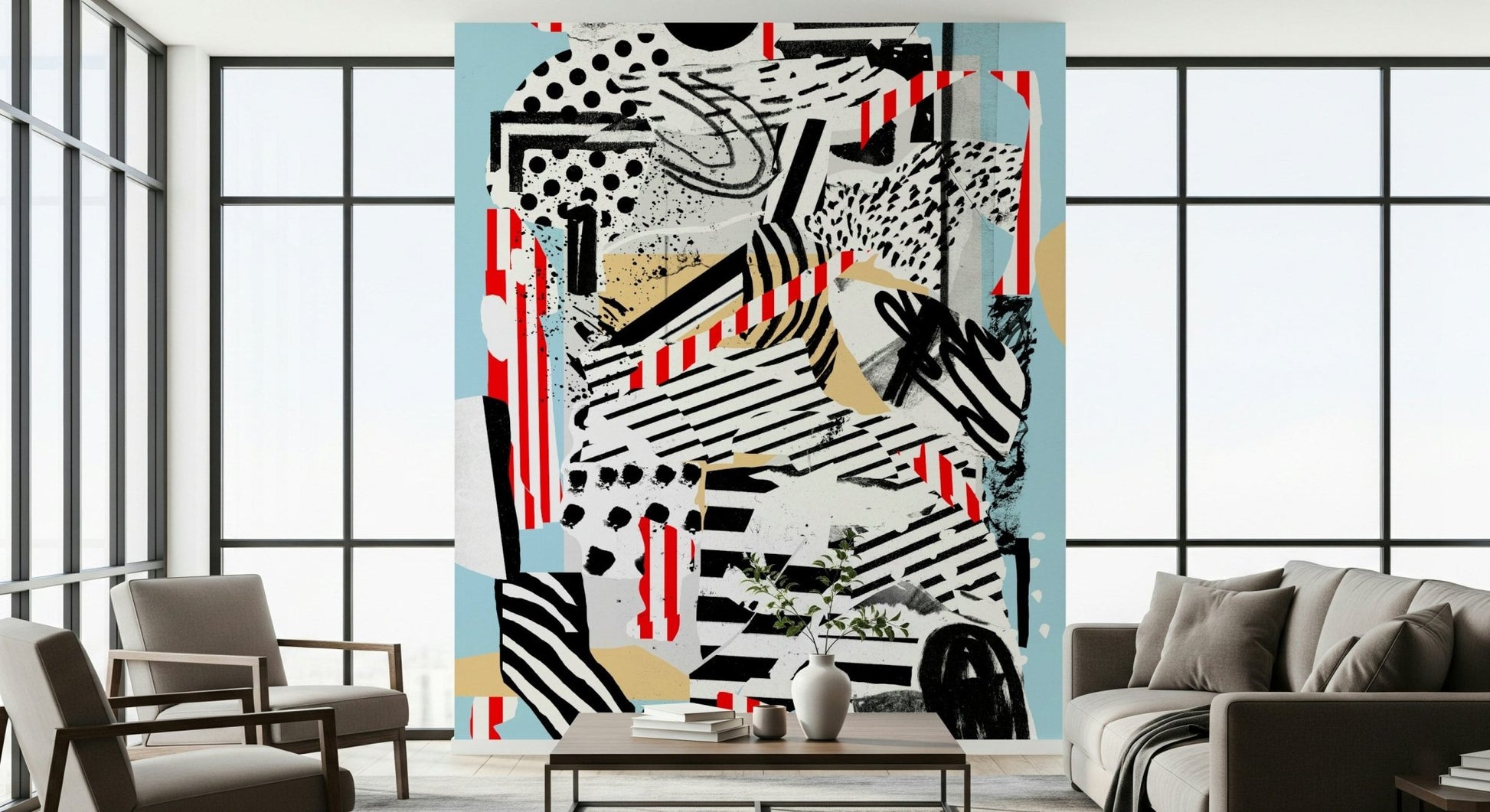 A serene flowing design wall mural for your decor.