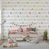 Bedroom wall mural with floral meadow, GD991