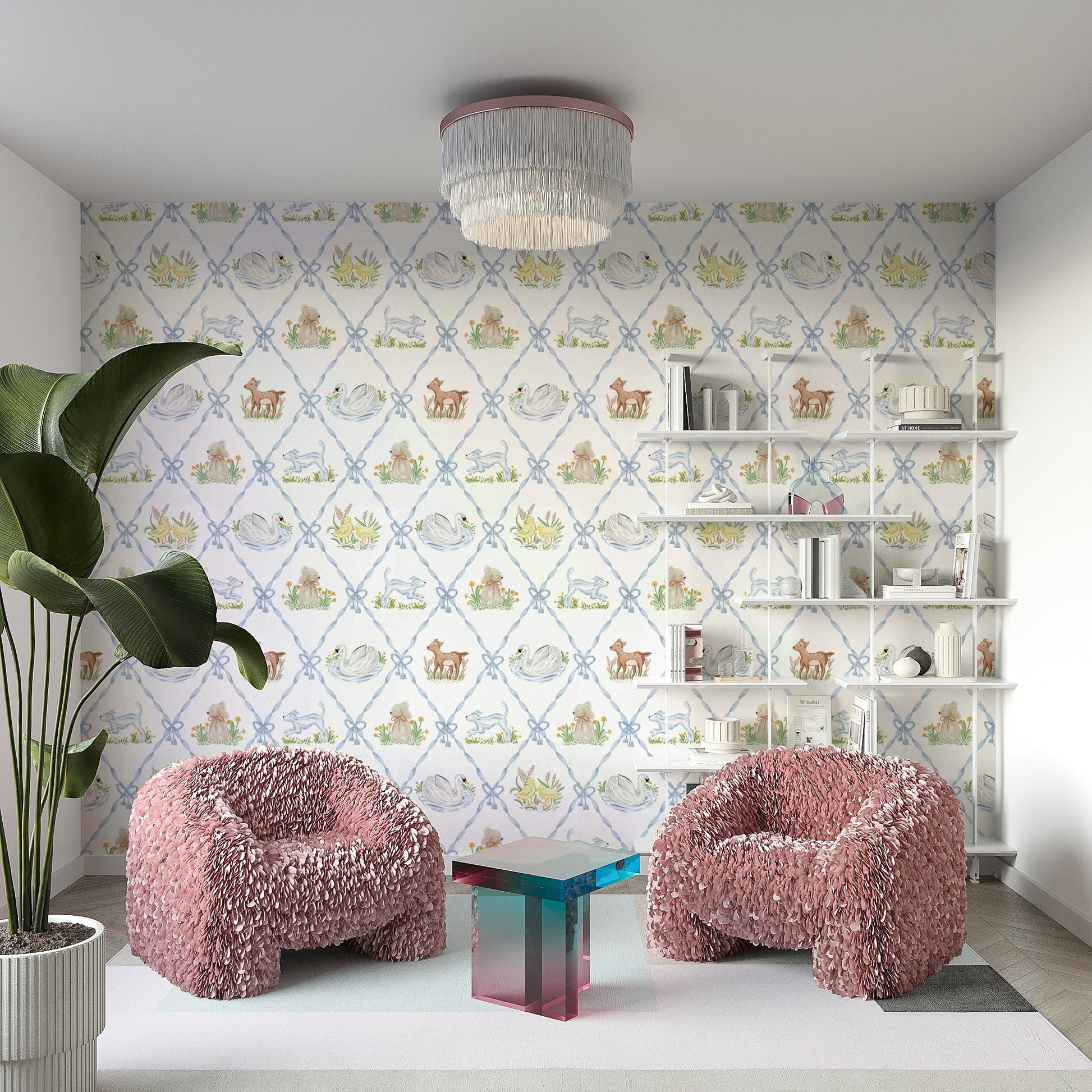 Serene landscape wallpaper for living rooms, GD991