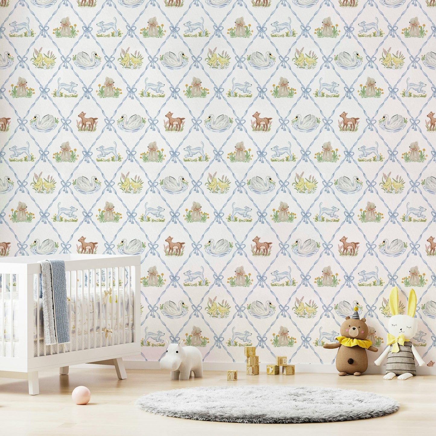 Blue Ribbon Meadow Wallpaper mural, GD991