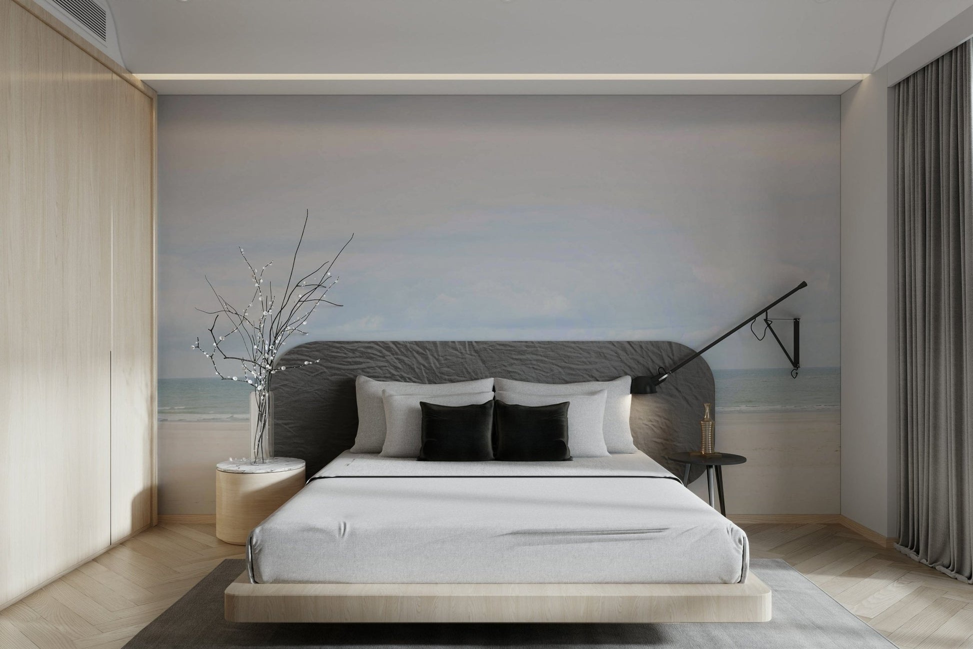 Beach hut with blue tiled rooftop

