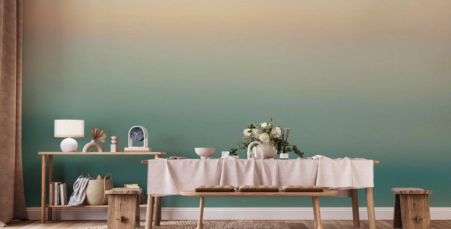 Blue sea-inspired ombre wall mural design C530
