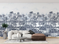 Blue Shades Palm Trees Wallpaper Murals - Giffywalls A442