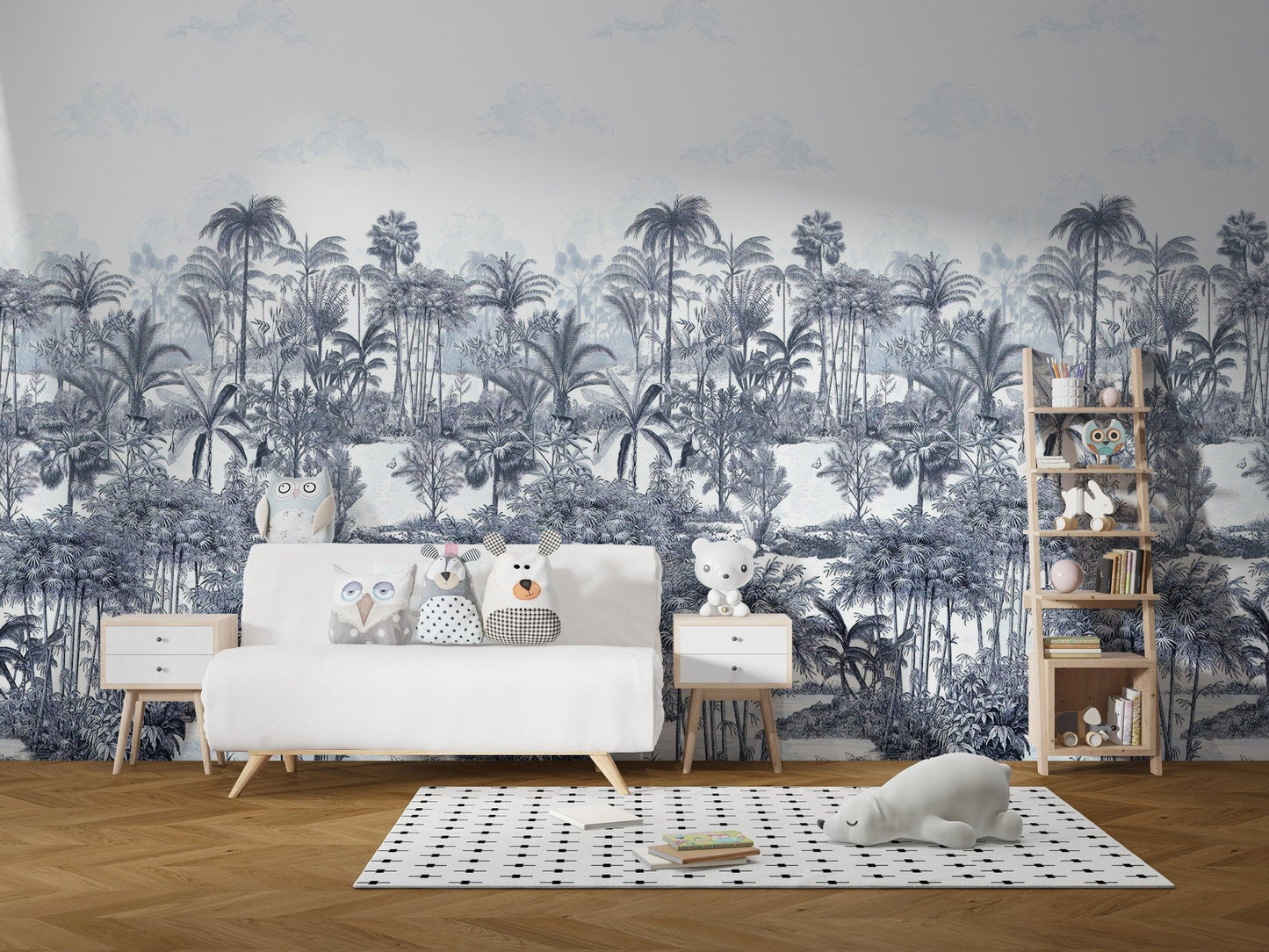 Blue Shades Palm Trees Wallpaper Murals - Giffywalls A442
